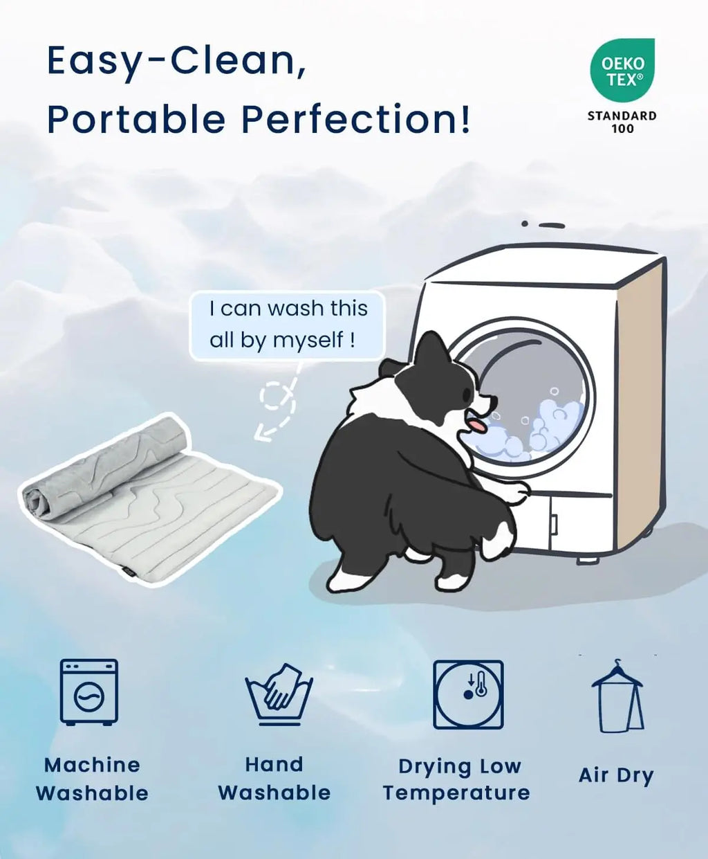 Dog Cooling Mat - Grey