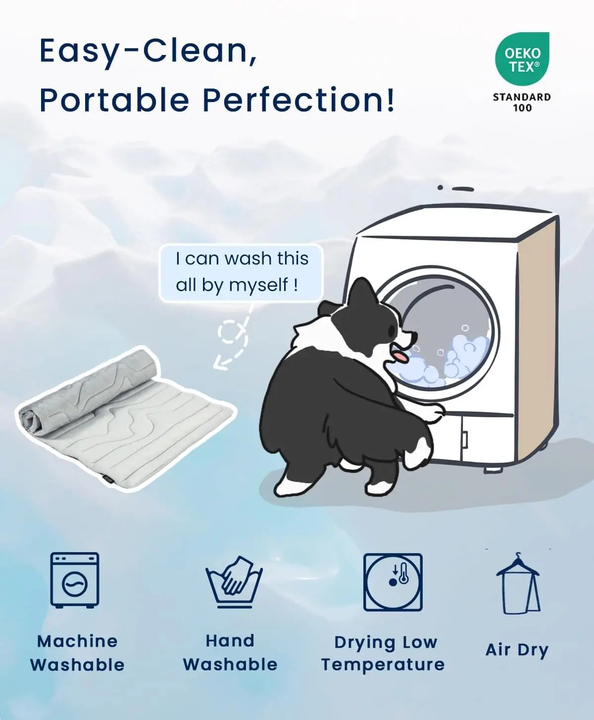 Dog Cooling Mat - Grey